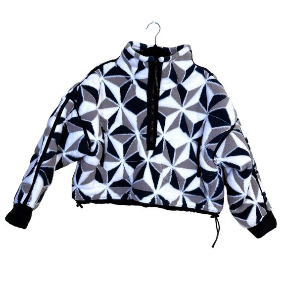 NWT Free People Mountain High 3D Fleece Jacket Women’s XS Half Zip Lined $198 - Picture 4 of 8